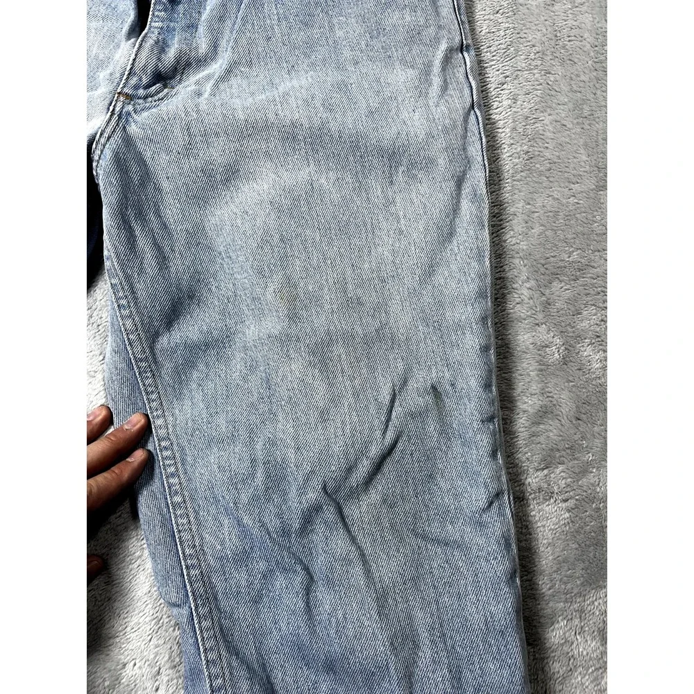 L.L. Bean Jeans Mens 34x29 Blue Denim Baggy Casual Light Wash Vintage Y2k Logo
